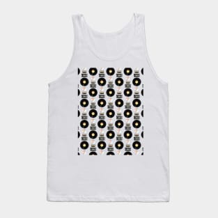 VHS Cassette Tape Vinyl Record Pattern Tank Top